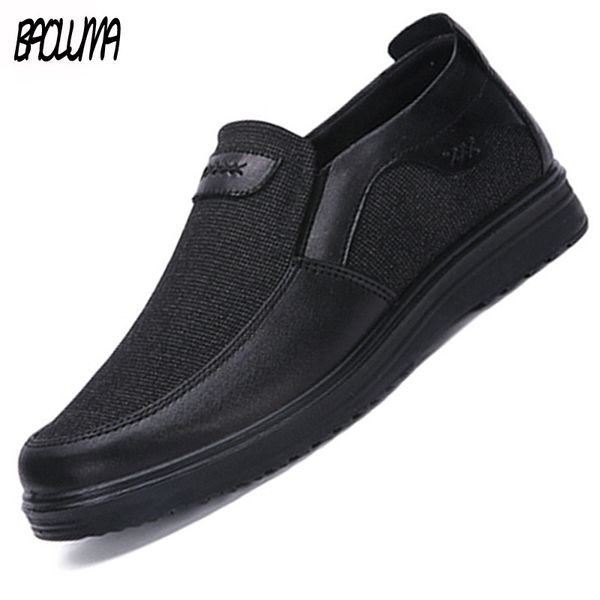 

men casual shoes daily microfiber dress shoes business oxfords fashion comfortable mens loafers classic mens soft moccasin, Black
