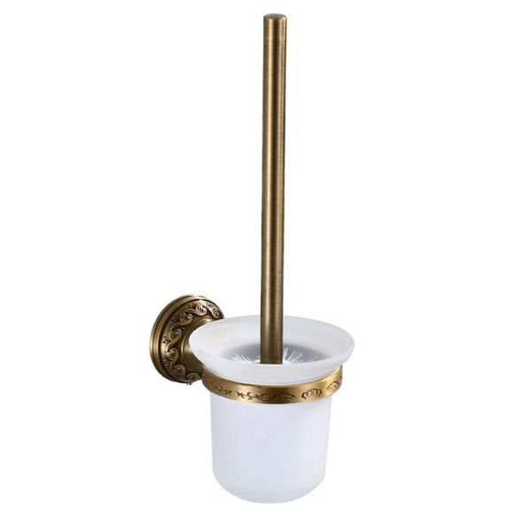 

new european-style carved toilet brush, space aluminum antique toilet brush holder bathroom hardware accessories