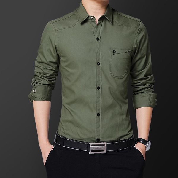 

spring autumn features shirts men casual jeans shirt new arrival long sleeve casual slim fit male shirts man solid shirt with, White;black