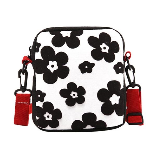 

women's fashion casual shoulder bag handmade messenger crossbody canvas flower print portable messenger bag #bl4