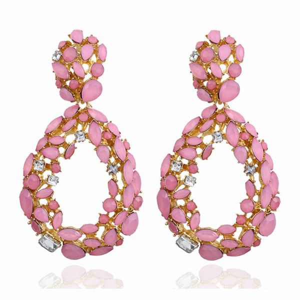 

заявление водослива ecoday 2019 серьги кристалл серьги для женщин большой ohrringe длинная ювелирные изделия ожерелье ювелирные изделия oorb, Silver