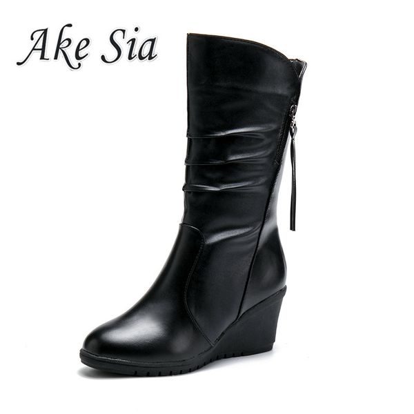 

2019 зима женская одежда универсальный удобный неглубоко рот снег женщин случайный zip пу плюс хлопок теплые ботинки mujer c78 y200115, Black