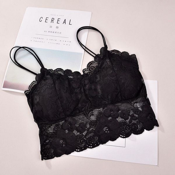 

2018 brand new women's ladies lace strappy eyelash vest party going out bra crop lace bra, Red;black