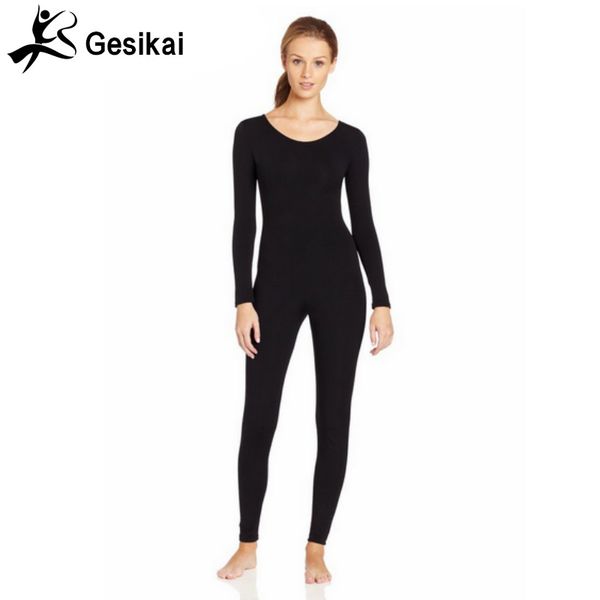 

women scoop bodysuit neck back zipper jumpsuits spandex dance unitard womens gymnastics costumes, Black;red
