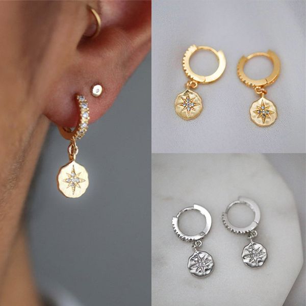 

s925 sterling silver earrings rhinestones hoops earrings dangle boho female jewelry for women gifts w3