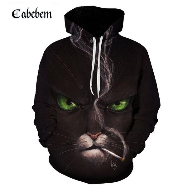 

2019 autumn men hoodies 3d funny hip hop sweatshirt cool pullover men women casual harajuku long sleeve pocket hoodie, Black