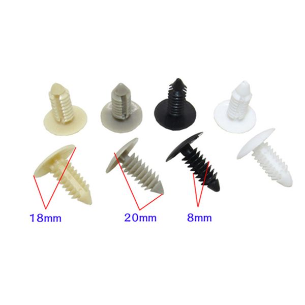 

100pcs car universal trunk cover roof leather panel christmas tree barbed buckle plastic fastener clip rivet