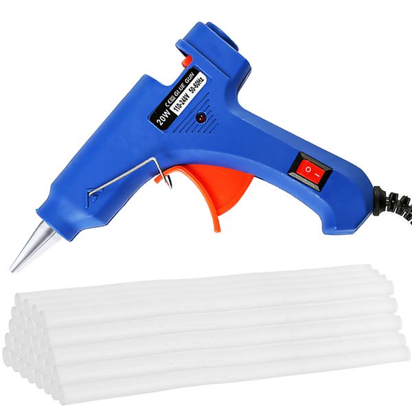 

melt glue gun with 30pc 7mm*200mm glue stick industrial mini guns thermo electric heat temperature tool
