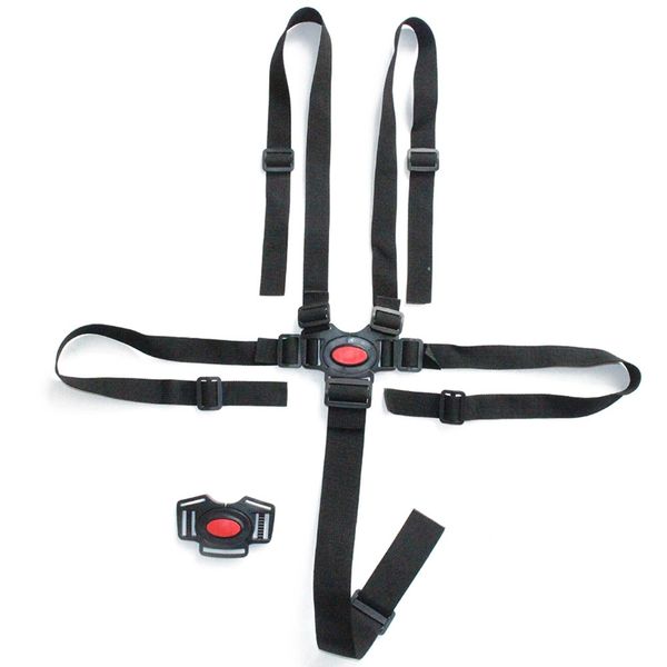 

five-point baby safety stroller seat strap belt durable harness chest safe buckle for baby children strap stroller accessories