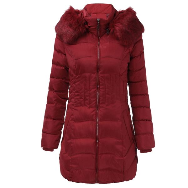 

sagace women's jacket solid medium length women parka warm cotton slim winter thick coat trench outwear winter collection nov 8, Black