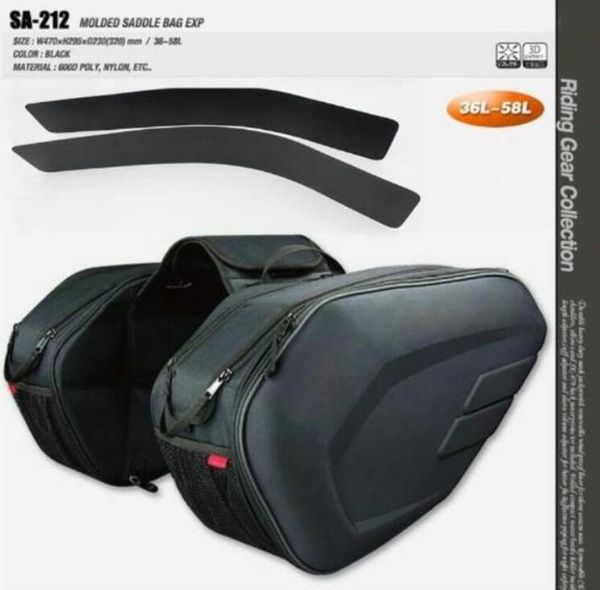 

one pair sa212 waterproof motorcycle saddle bags helmet bags moto side bag tail luggage suitcase with plastic bottom rain cover