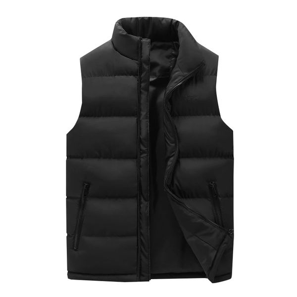 

autumn and winter new fashion vest men's casual vests large size down cotton vest, White;black