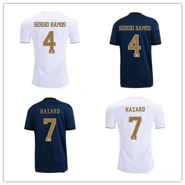 

New 2019 real madrid home occer jer ey 19 20 hazard cami eta de fÃºtbol 2019 2020 viniciu a en io football hirt kid cami a de futebol