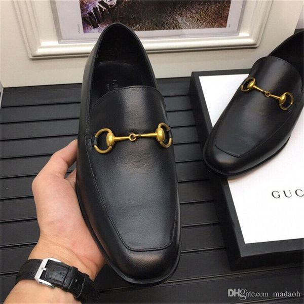 

19fw 2019 бизнеса платье мужчина формальной обувь свадебной toe мода остроконечной кожа pu обувь flats обувь оксфорд плюс размер 38-45 madak, Black