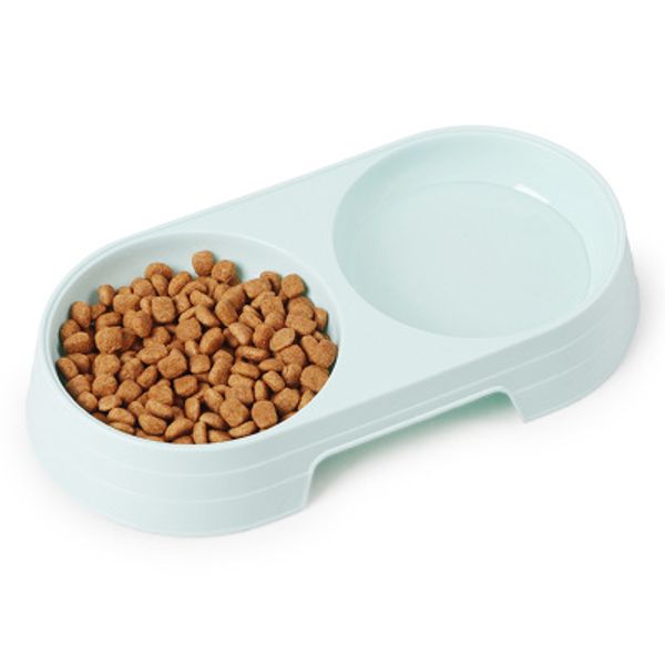 

plastic double dog bowl pet bowl feeding water and food for cats dogs small animals eco-friendly