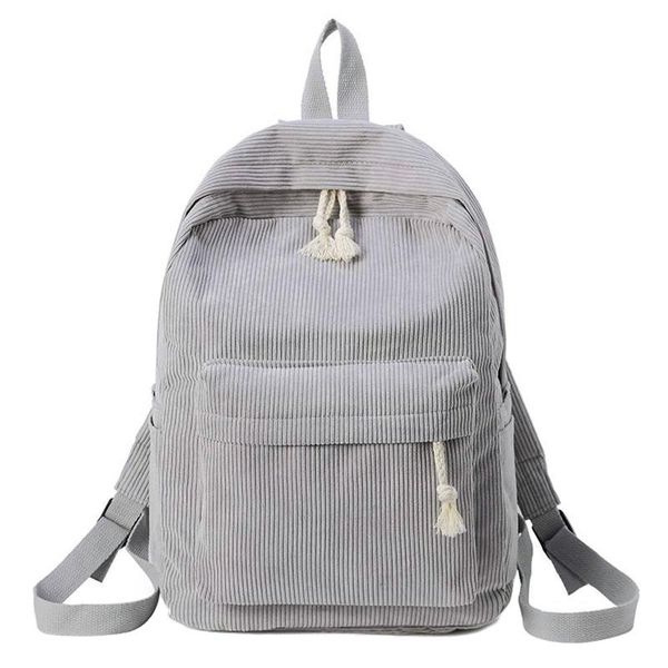 

women fashion solid color corduroy large capacity zipper tote shoulder bag backpack