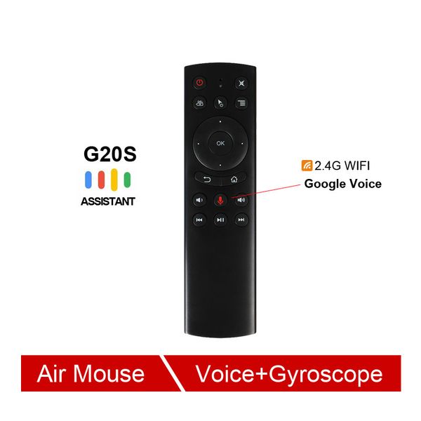 Controle de voz G20 2.4G sem fio G20S Fly Air Mouse Teclado Controle remoto com detecção de movimento para Android TV Box PC