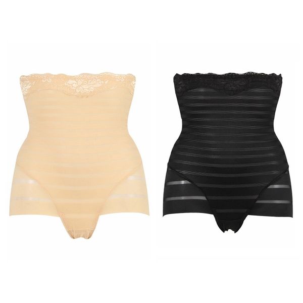 

new arrival ladies tummy high waist body shaper panties control briefs underwear waist trainer women shapewear, Black;white