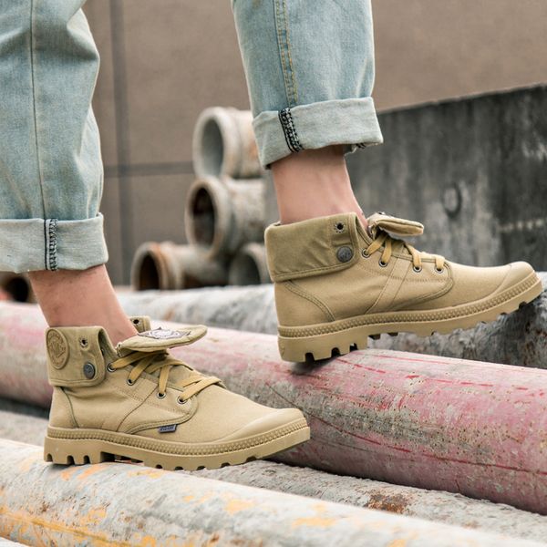 

outdoor canvas casual shoes hard-wearing work shoes high comfortable cloth zapatos de hombre men hiking sneakers, Black