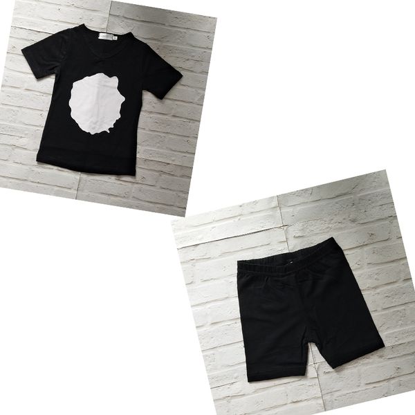

hitomagic girls clothing sets summer 2020 new baby kids boys clothes with pants shorts cotton soft cute white circle