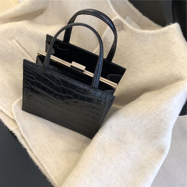 

vintage alligator clip square women handbags designer shoulder bags luxury pu leather crossbody bag ladies large capacity totes
