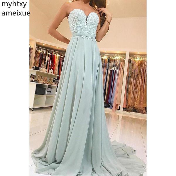 

2019 new arrival myhtxyameixue formal evening sweetheart court train a-line sleeveless floor-length chiffon natural off the shou, White;black