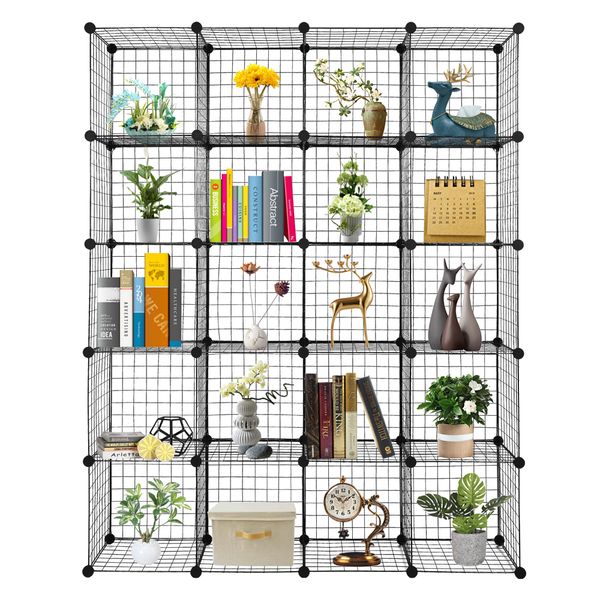 

20- cube iron net plant stand organizer cube storage storage shelves wire cube storage origami shelves metal grid multifunction shelving