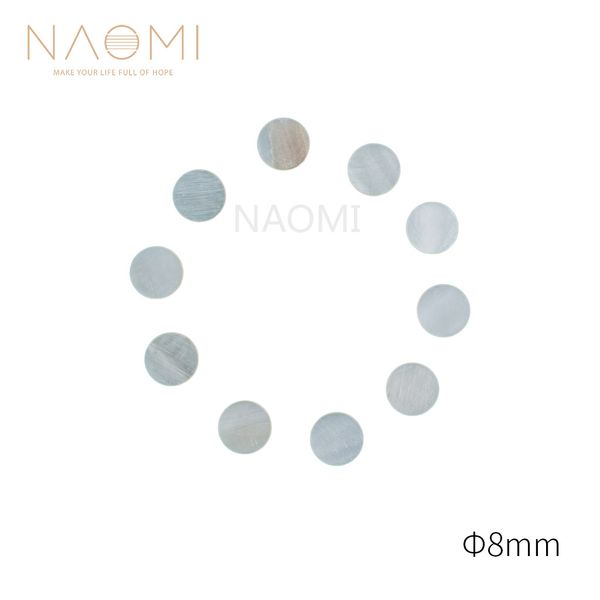 

naomi 10 шт. гитарные точки 8 мм белый перламутровый корпус гриф точки для электрогитары гриф укулеле