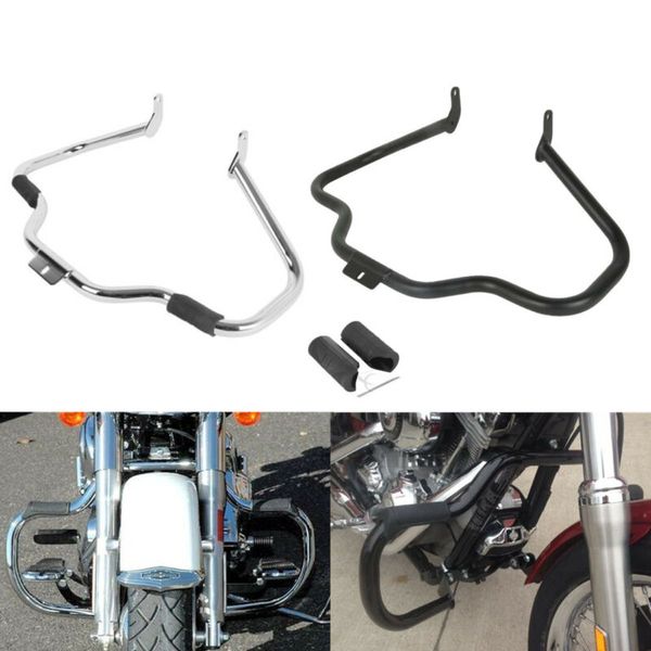 

motorcycle mustache engine guard with rubber pegs for fl softail 00-17