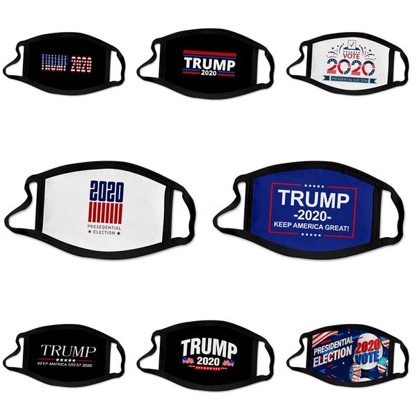 

designer trump printed face masks washable protective mask ultraviolet-proof dustproof riding cycling sports print mouth masks kids #97, Black