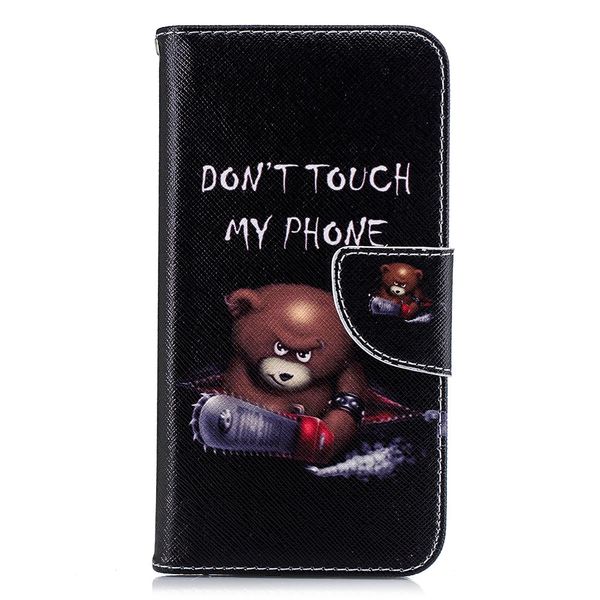 

electric saw pattern pu leather wallet case for xiaomi mi a2 lite / redmi 6 pro