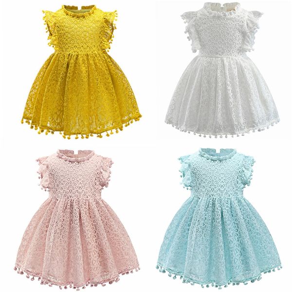 

новые детские платья для девочек вышитый кружевной воротник жилет платье без рукавов кукла воротник пачка платья лето платье принцессы оптом, Red;yellow