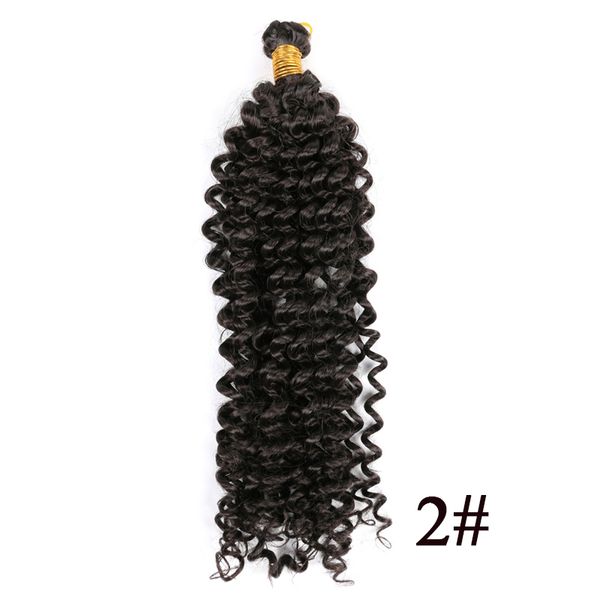 

14 inch ombre color water wave 100g/pc crochet bulk hair bundles synthetic braiding hair extensions crochet braids bulk hair, Black