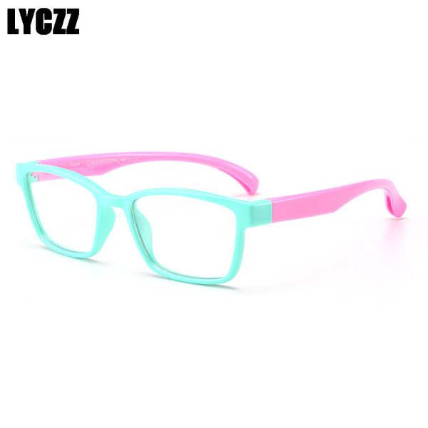 

lyczz eyeglasses kids frames eyewear optical glasses prescription children boy girl flexible silicone bendable amblyopia, Black