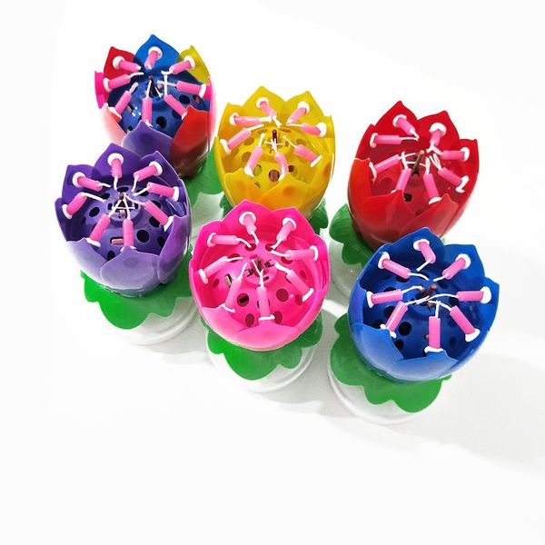 

fashion cake flower candles lotus flower festival music birthday cake candles decorative new valentine's day decorations