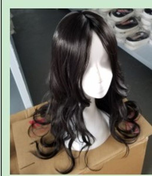 

European and american wig women 039 foreign trade in africa popular fa hion in liu hai long curl manufacturer direct black