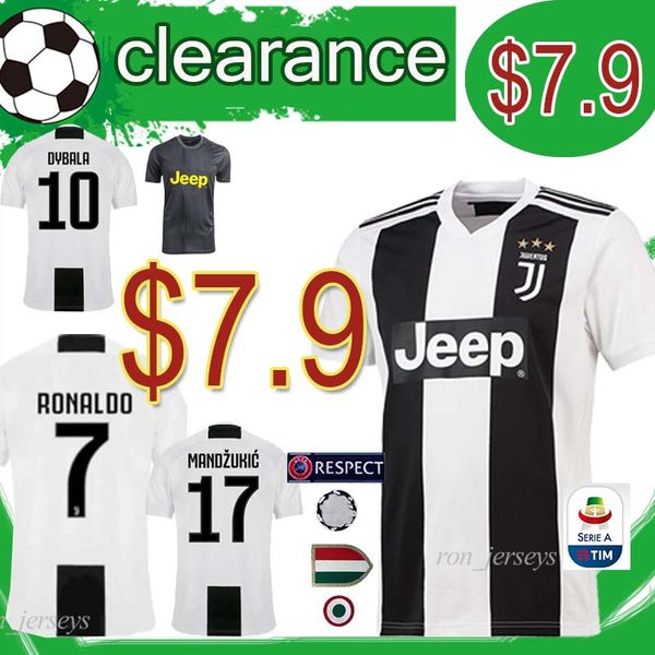 

Ronaldo Juventus soccer jersey Clearance Football JUVE Mandzukic 10 Dybala Mandzukic 9 Higuain CHIELLINI 18 19 Football jerseys men