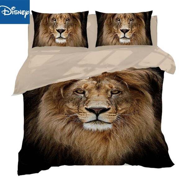 

3d animal lion duvet cove set king/ size tiger 3d bed cover bedding sets flat sheet twin size bedroom decoration