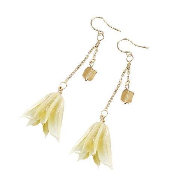 

оригинальный ручной real сухоцветов серьги 2020 модные серьги для женщин падение мотаться серьги модные аксессуары, Silver