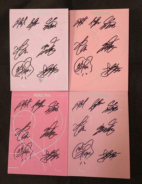 

hand signed bangtan boys autographed 4th :persona cd+pbook+signed poster k