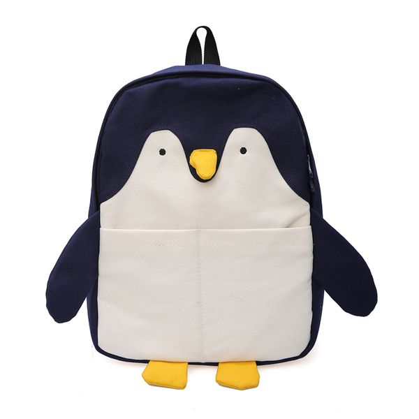 

harajuku cartoon funny penguin owl canvas backpack cute female backpacks mochila travel bookbag school bags for teenage girls