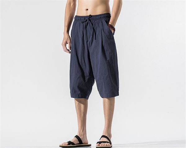 

men drawstring trousers mens clothing fashion trend summer mens designer short pants fashion solid color cargo pants casual, White;black