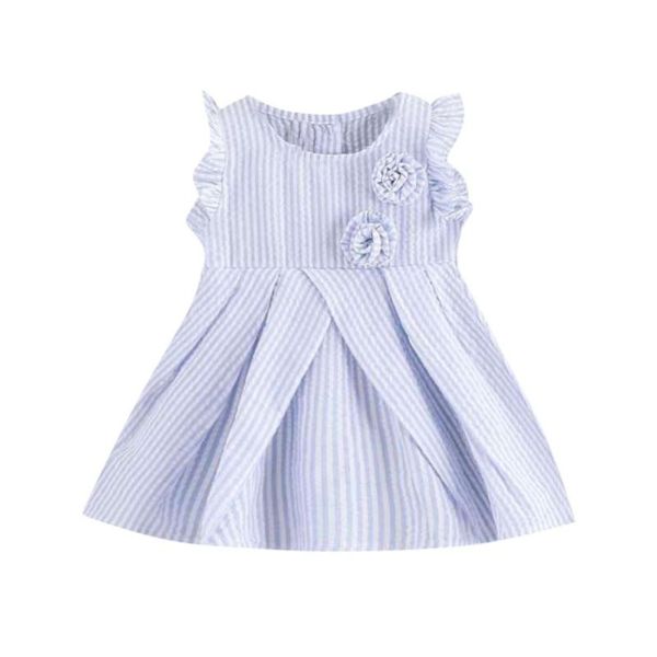 

лето сладкое платье одежда для новорожденных девочек без рукавов полосатый принт платье дети малыш конкурс сарафан костюм, Red;yellow