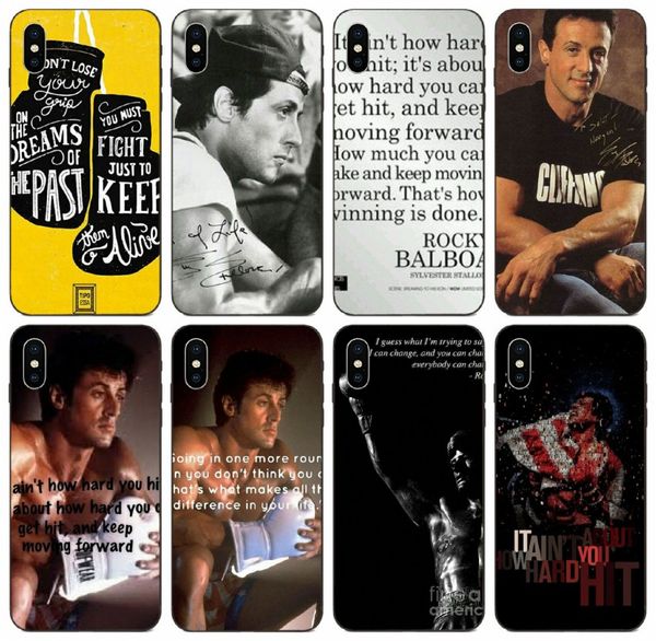 

tongtrade] rocky balboa motivational words case for iphone 11 pro max x xs xr 8s 8 7s 7 se samsung j7 j8 honor 6 6a 6c pro lg nexus 5x case
