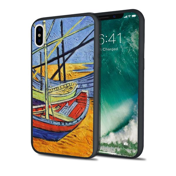 

capa colorful ships painting phone case for iphone 11 pro xs max xr 8 7 6s plus 5s se 5 case soft silicone cover.