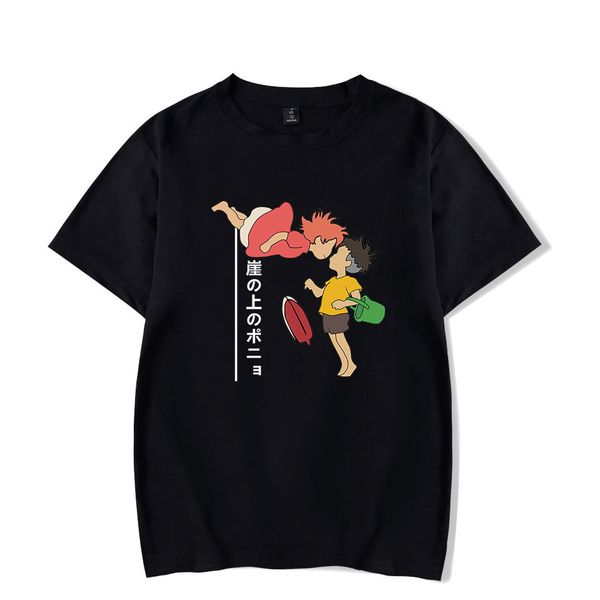 

2019 steep cliff on real goldfish woman ponyo and zongjie periphery short sleeve t pity summer, Black