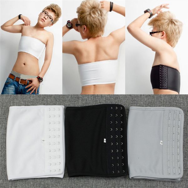 

fashion new casual strapless polyester chest breast binder trans tomboy cosplay drop shipping good quality, Black;white