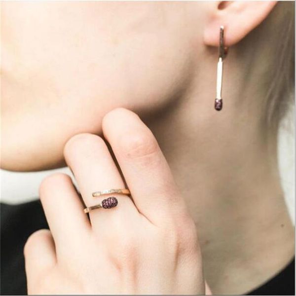 

925 sterling silver dangle earrings match earring wtih zircon stone metal stick for women match fire retro jewelry charm gift