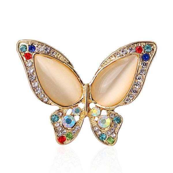 

opal кристалл брошь для женщин rhinestone broches мода бижутерия свадебные украшения красочные эмаль pins, Gray