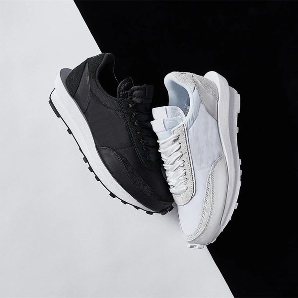 

2020 новый sacai ldv вафельный мужчины женщины daybreak белый нейлон черный нейлон повседневная обувь размер 40-44, Black